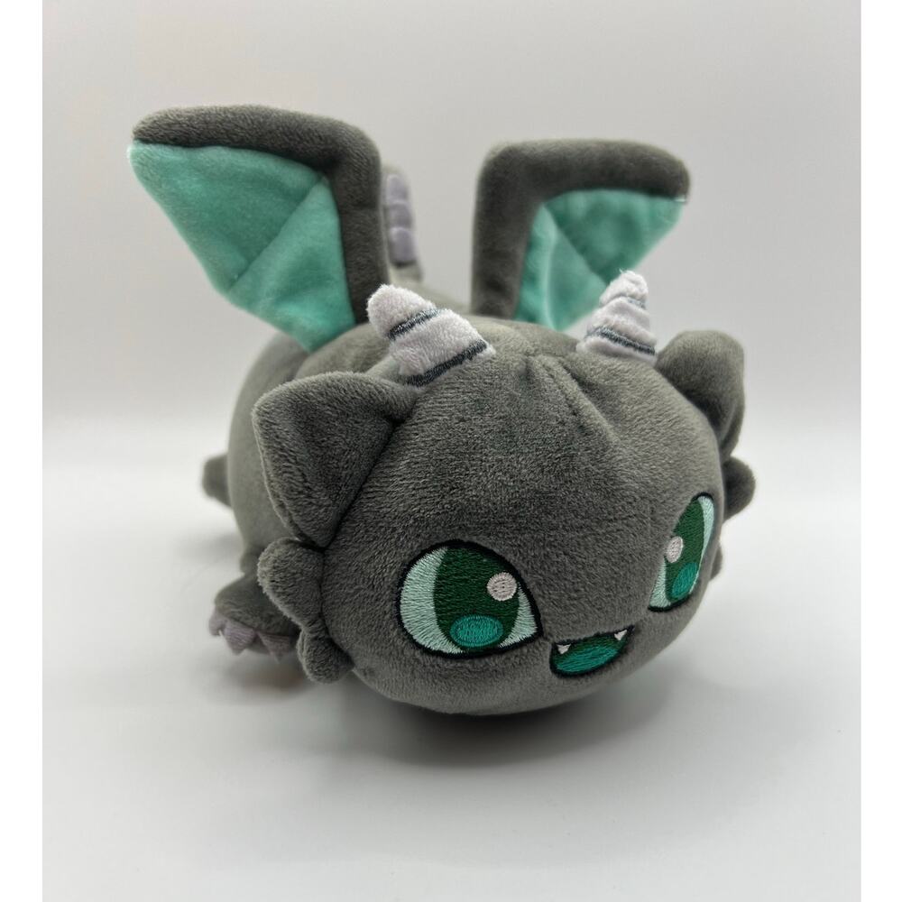 Dragon Cat Plush Catface 6" Stuffed Animal Kitty Aphmau Grey Teal\\
